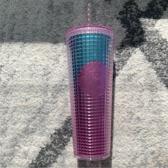 Starbucks Summer Pink & Blue Grid Studded … - Picture 2 of 4